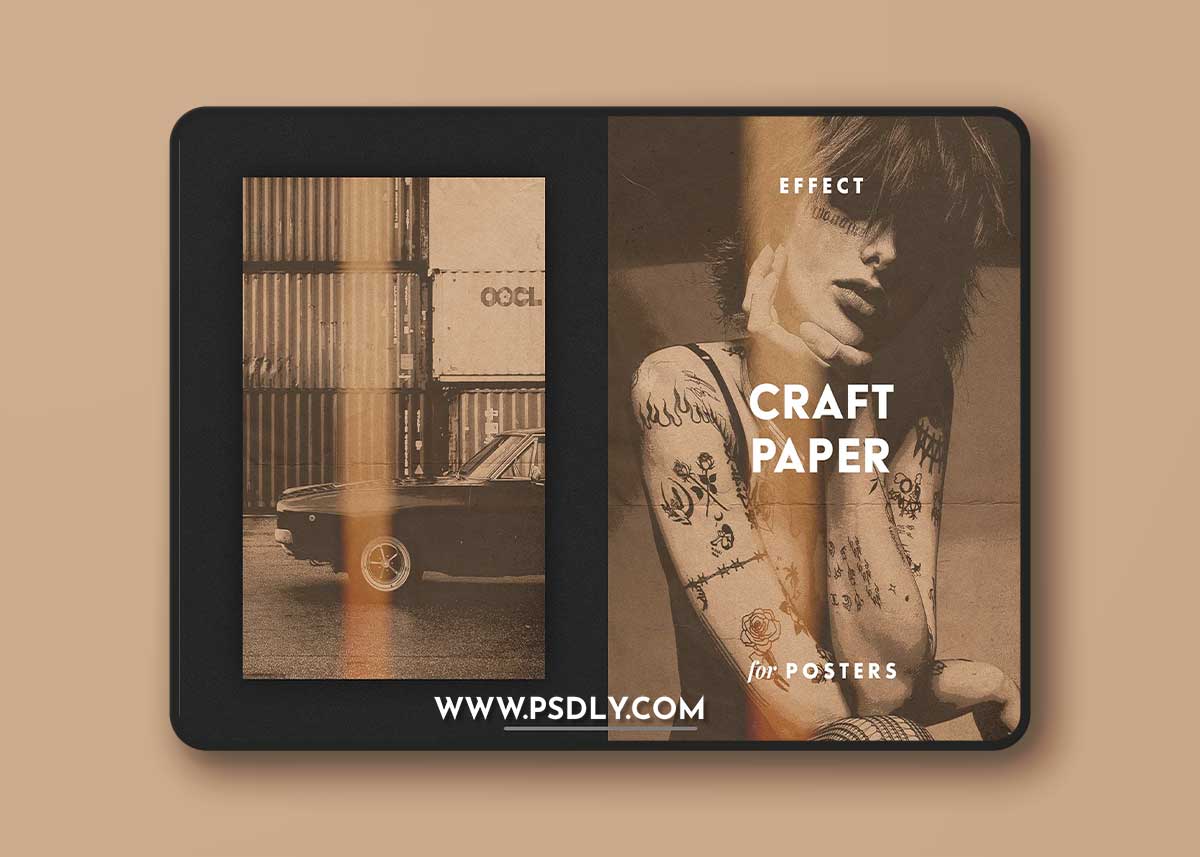 CreativeMarket - Craft paper photo effect for posters 10895470