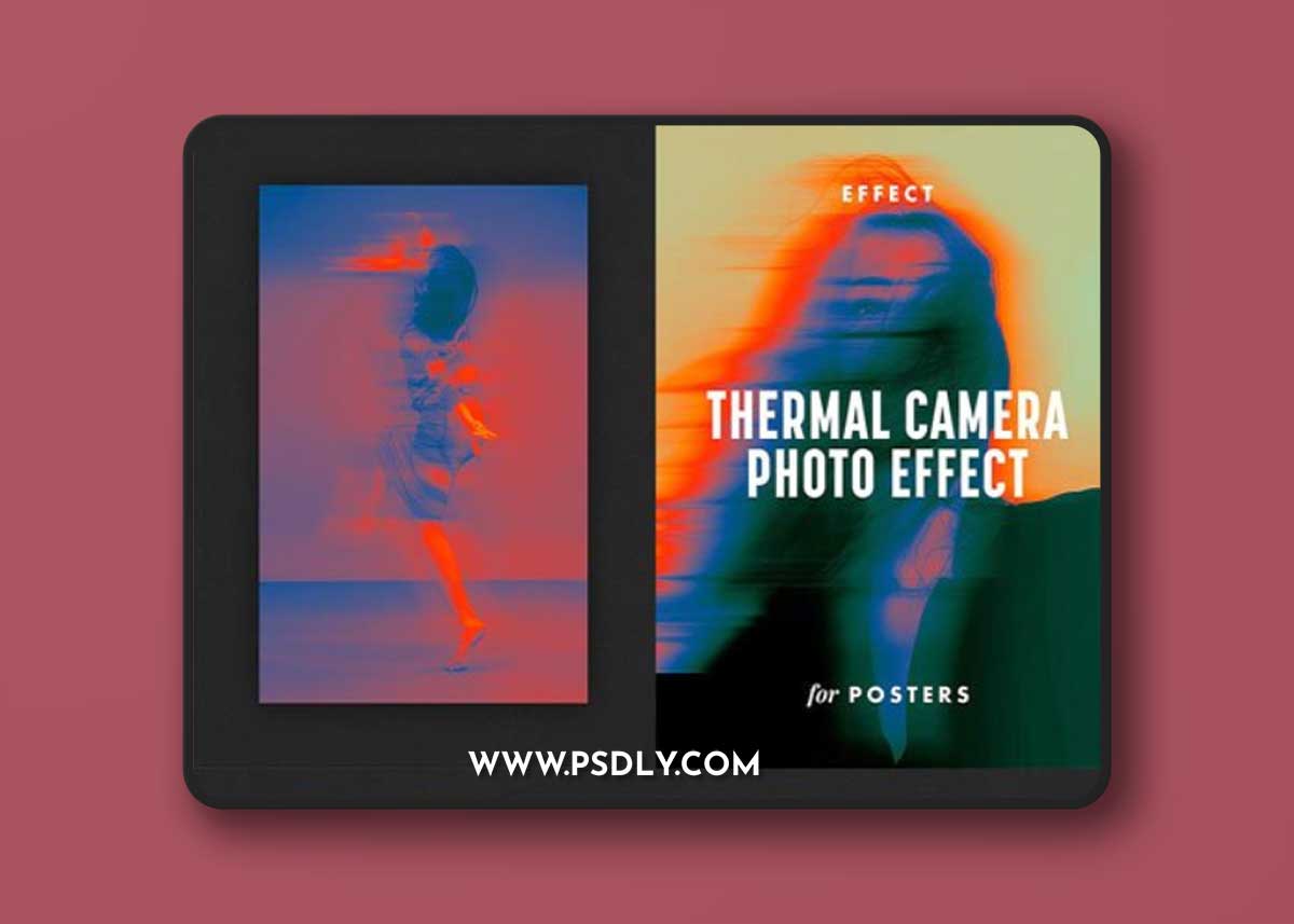 Thermal Camera PSD Photos Effect for Posters