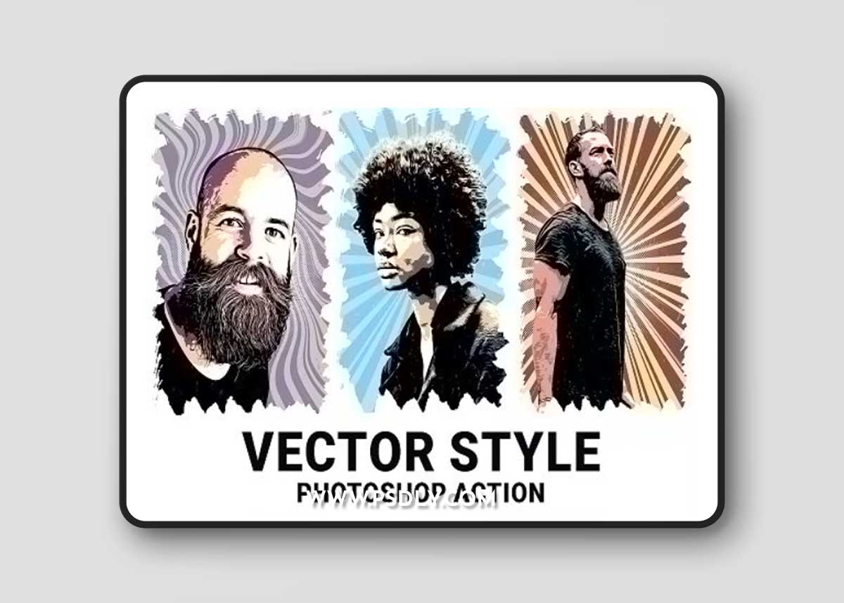 Vector Style Photoshop Action UV6MCKS