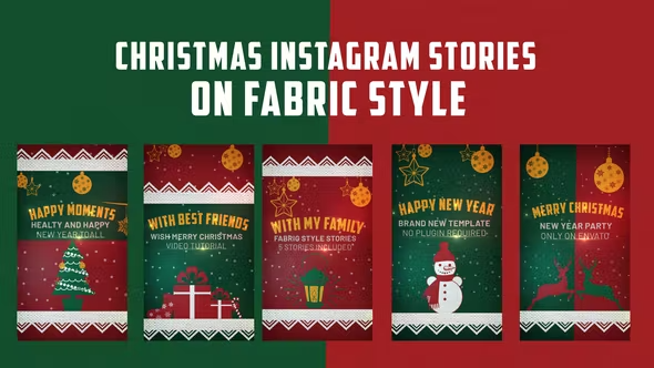 Videohive Christmas Instagram Stories on Fabric 42139486