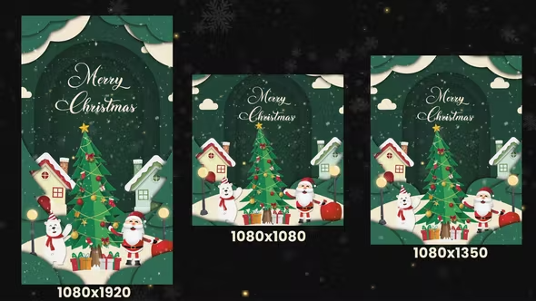 Videohive Merry Christmas Intro 3 in 1 42254522