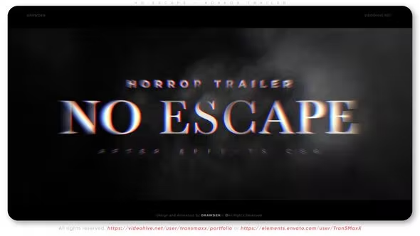 Videohive No Escape - Horror Trailer 42098604