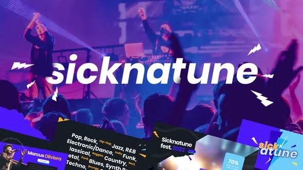 Videohive Sicknature Creative Music Event Video Display After Effect Template 40185355