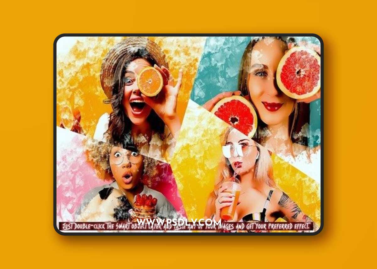 Watercolor Photoshop Actions - Psd Smart Object