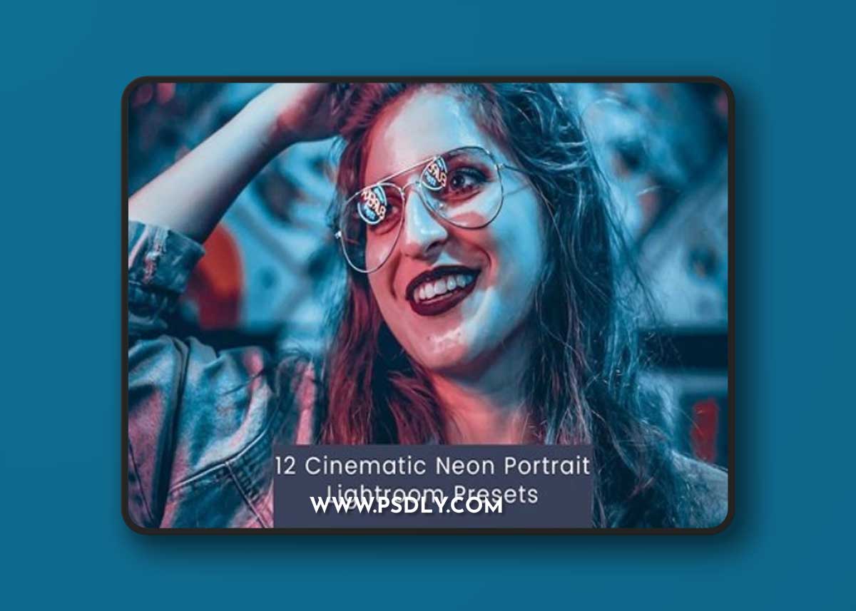 12 Cinematic Neon Portrait Lightroom Presets TYK6NJC