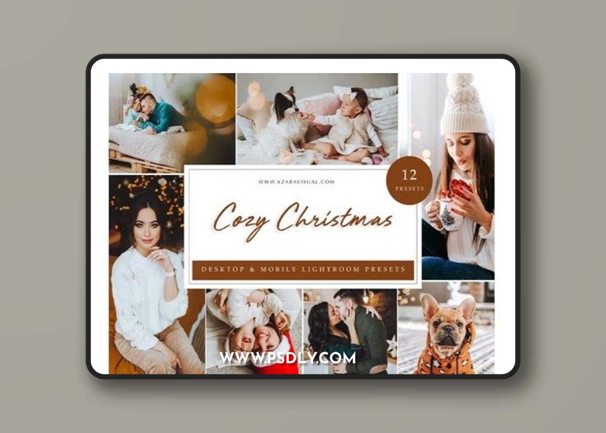 12 x Lightroom Presets, Cozy Christmas Presets 2MDLN3M