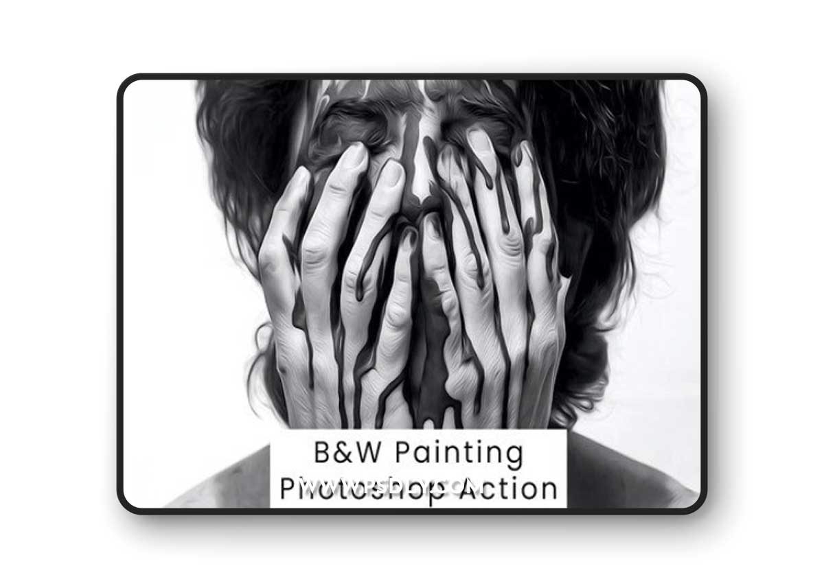 B&W Painting Photoshop Action