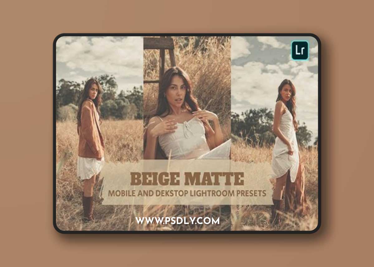 Beige Matte Lightroom Presets Dekstop and Mobile GL24NHX
