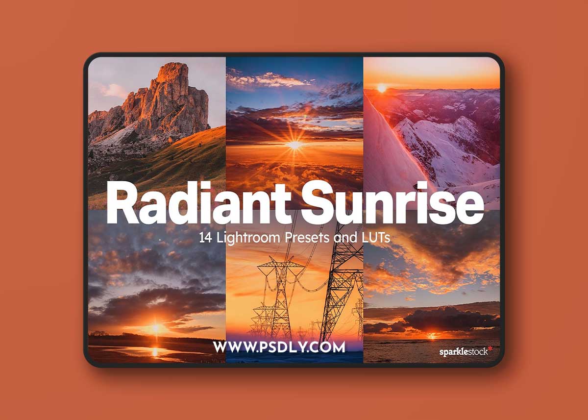 Creativemarket - 14 Radiant Sunrise Lightroom Presets 11019887