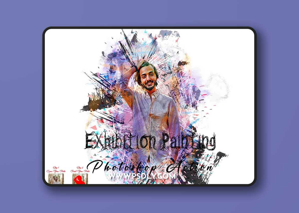 Creativemarket - Exhibition Painting Photoshop Action 11013141