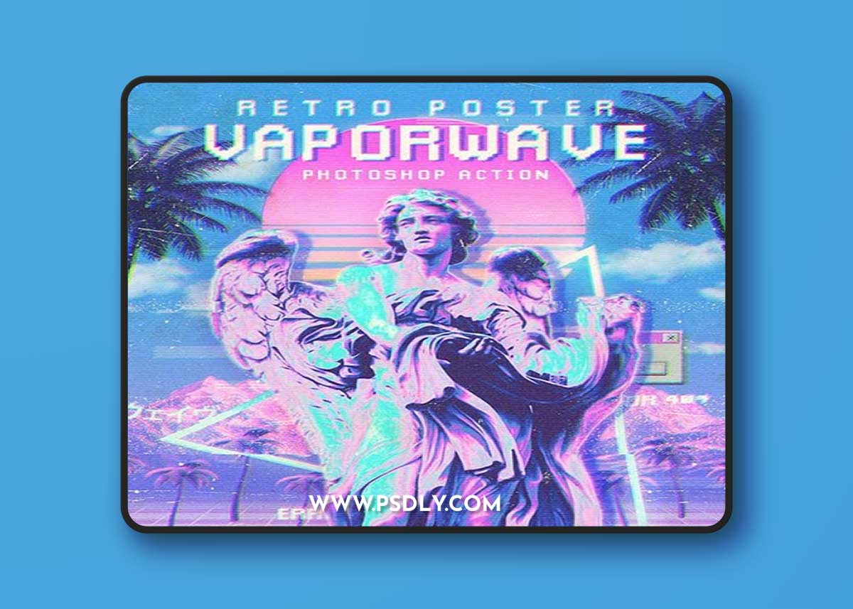 Graphicriver - Vaporwave - Retro Poster Photoshop Action 39303465