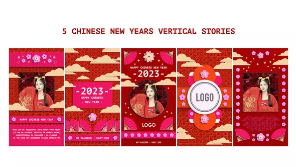 Videohive Chinese New Years Vertical Stories 43041838