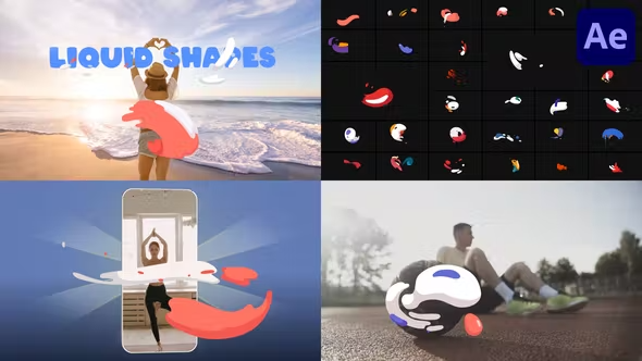 Videohive Colorful Liquid Shapes for After Effects 43037838