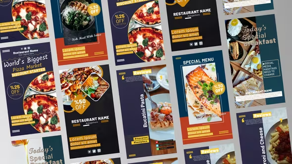 Videohive Restaurant Sale Stories 42811922