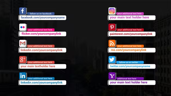 Videohive Social Media Lower Thirds 42670191