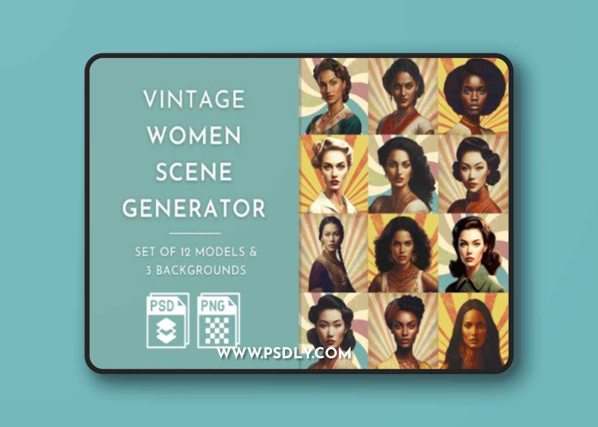 Vintage Women Scene Generator
