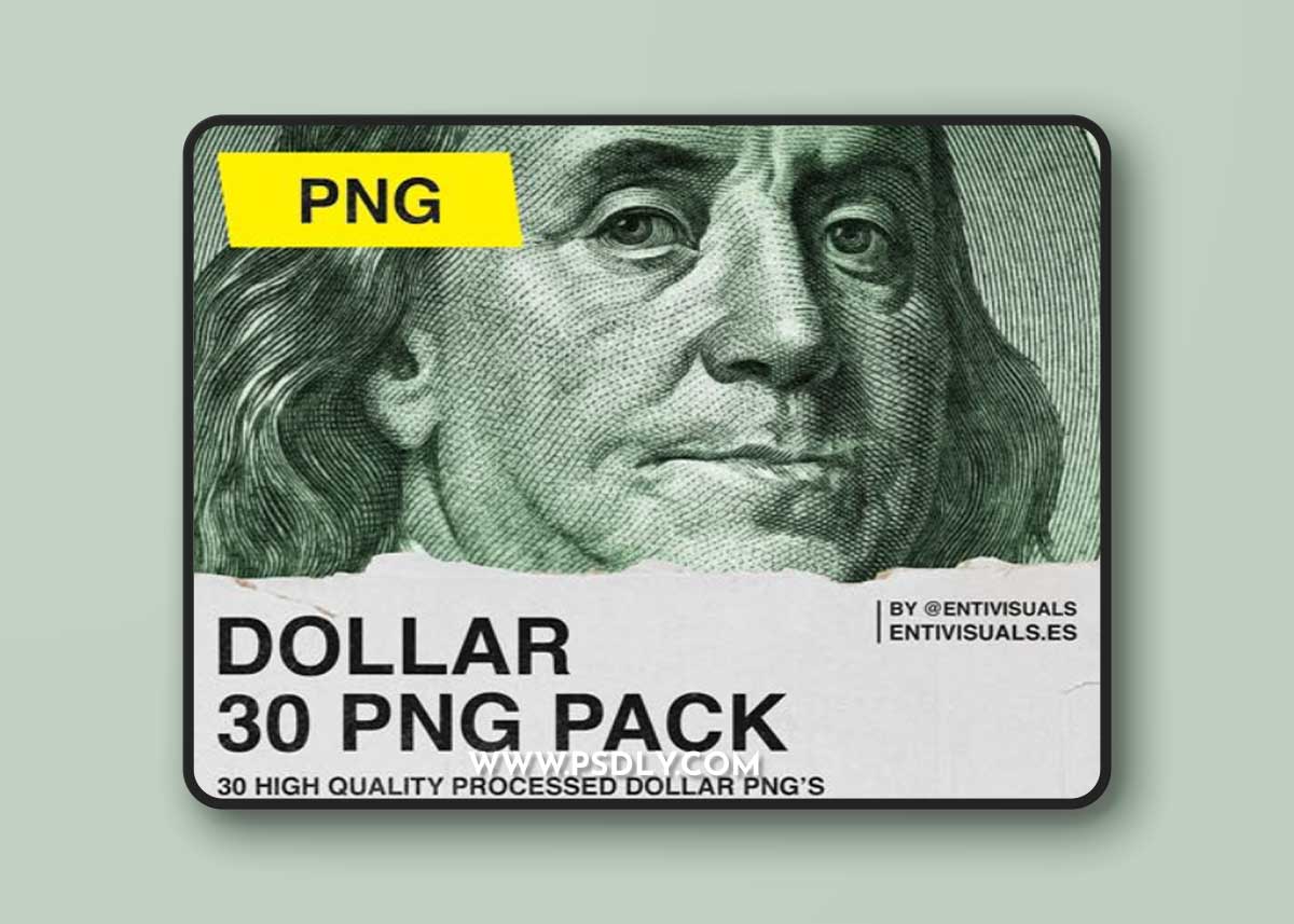 30 Dollar PNG Pack
