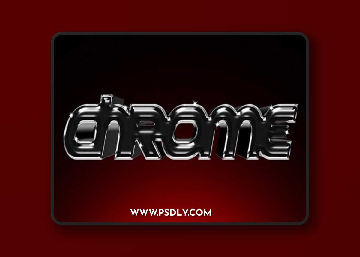 3D Metal Chrome Effects for Texts & Logos