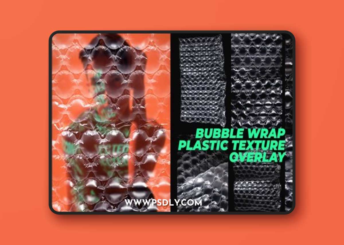 7 Bubble Wrap Plastic Texture Overlay LZVPS5E