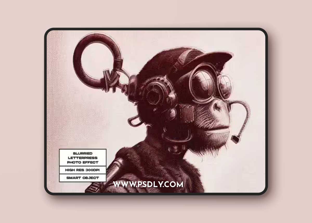 Blurried Letterpress Photo Effect