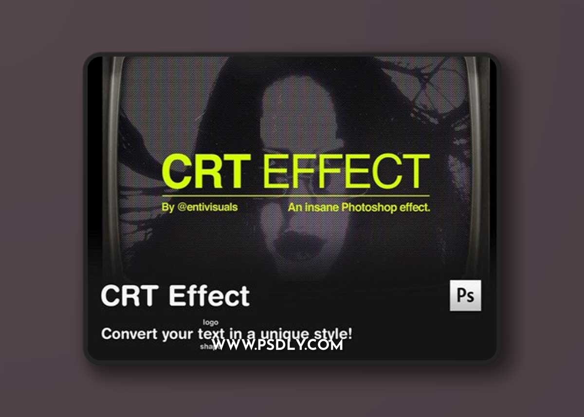 CRT Screen Effect for Photoshop