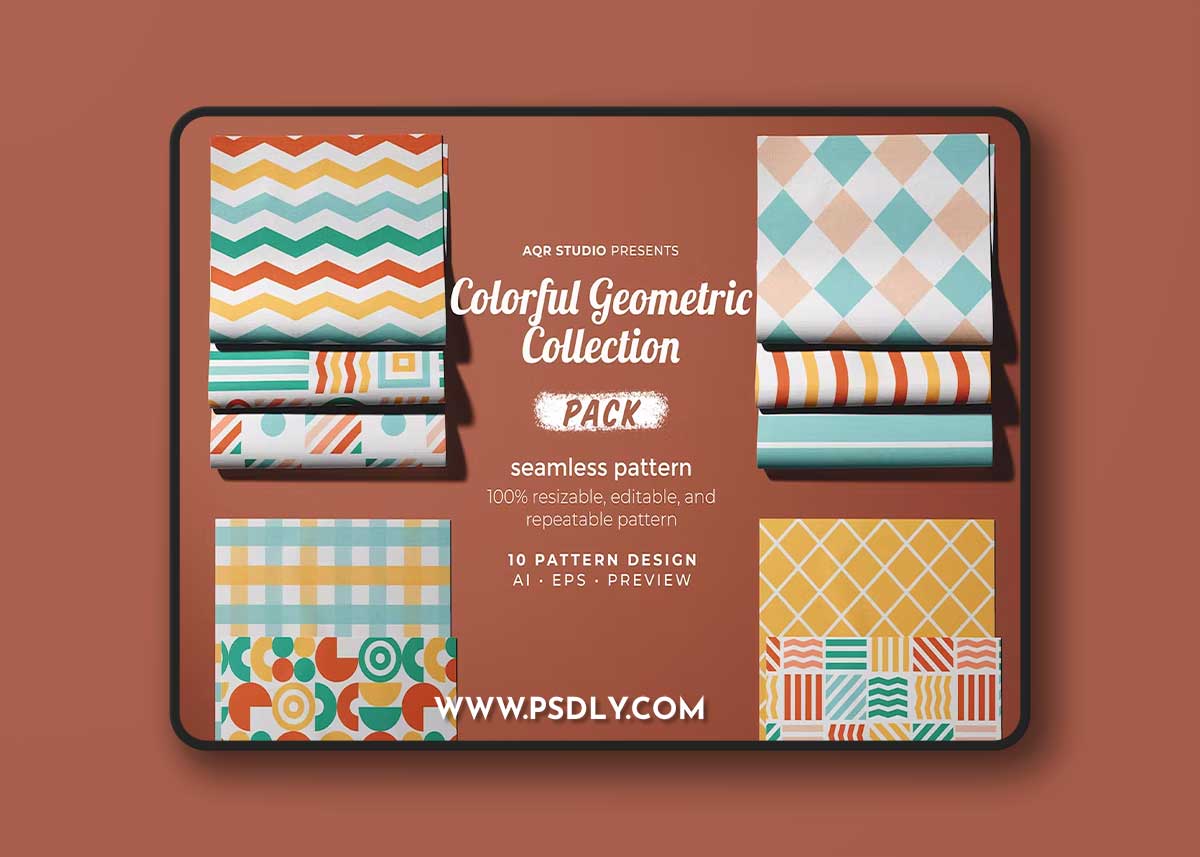 Colorful Geometric Collection - Seamless Pattern