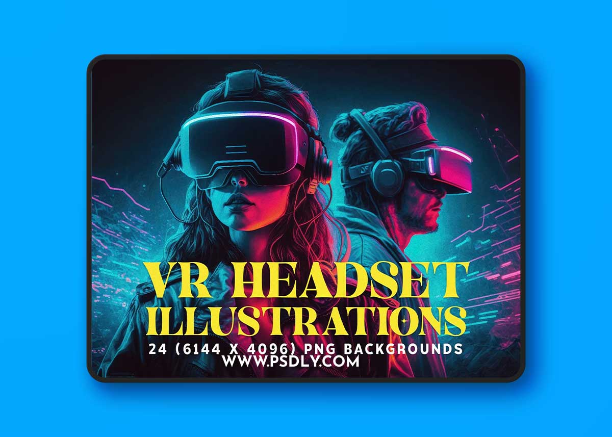 Creativemarket - 24 VR Headset Illustrations in 6K 12762934