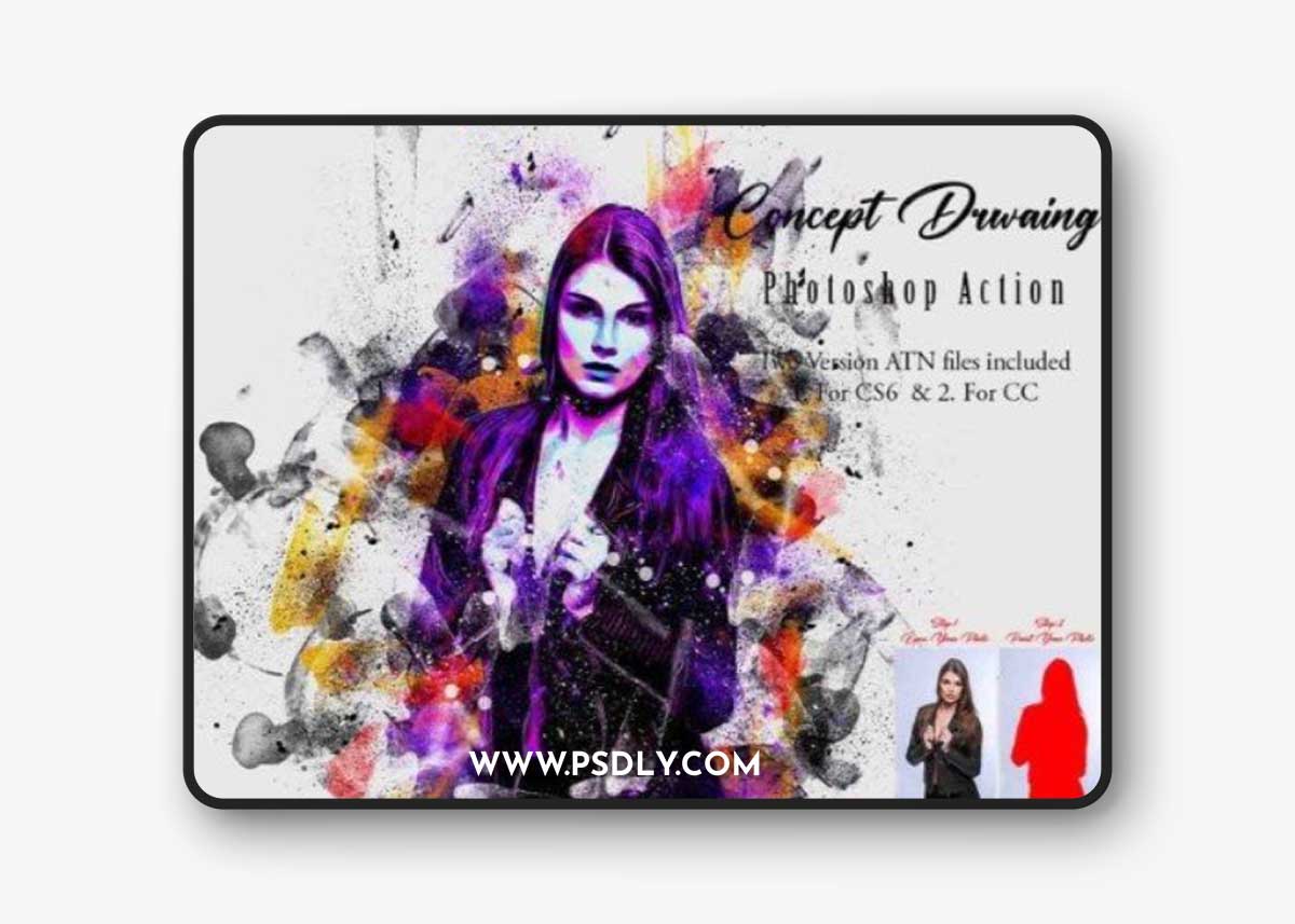 Creativemarket - Concept Drawing Photoshop Action