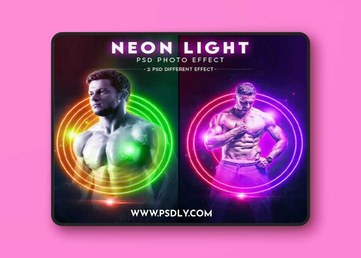 GraphicRiver - Neon Colorful Lighting Photo Effect Template 40320760