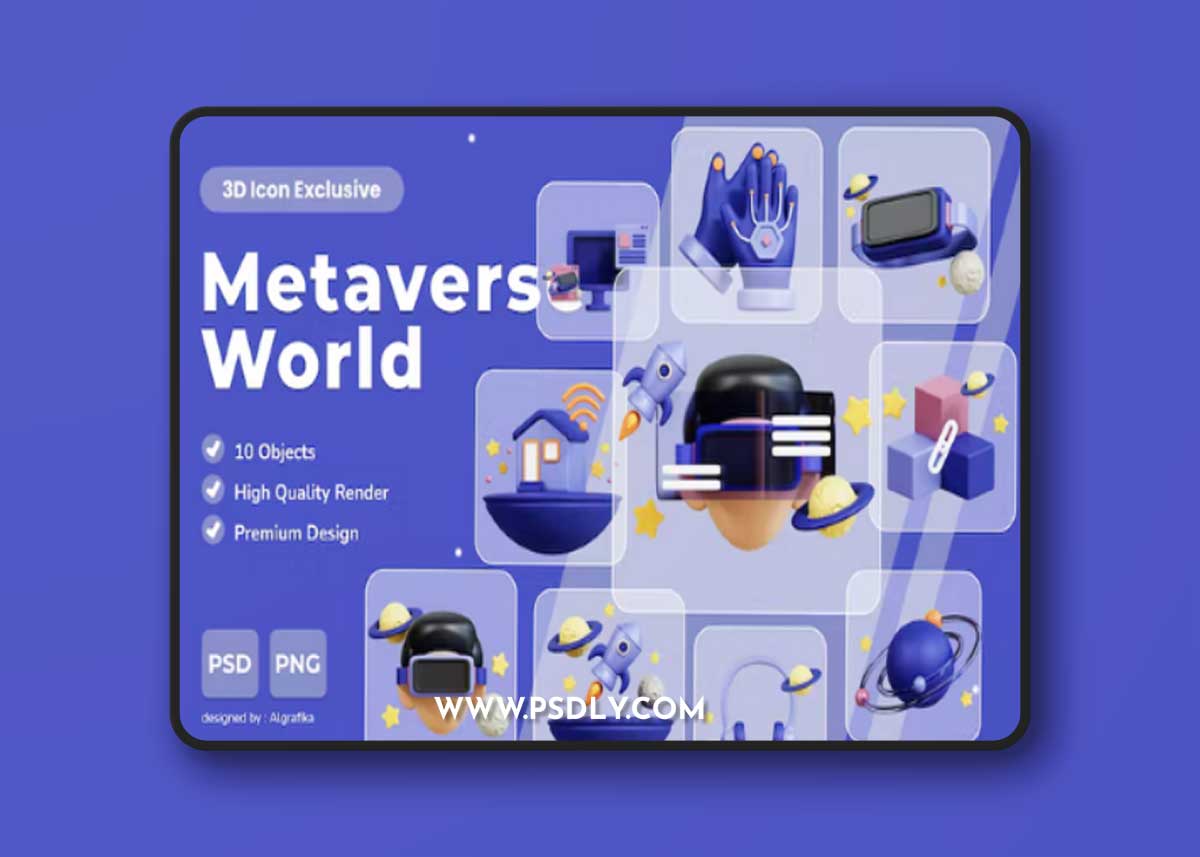 Metaverse World 3D Icon