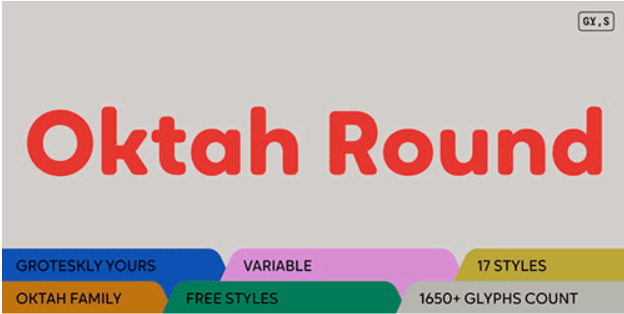 Oktah Round Font Family