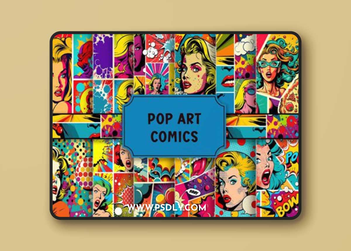 Pop Art Comics Backgrounds Collection