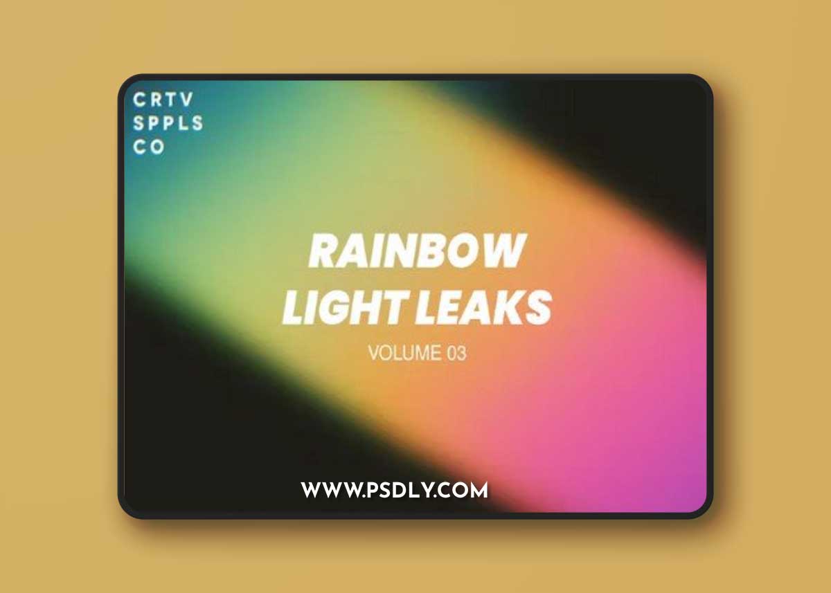 Rainbow Light Leaks Textures Vol. 03