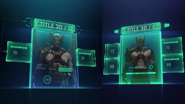 Videohive HUD 3D Profiles 2 43252318