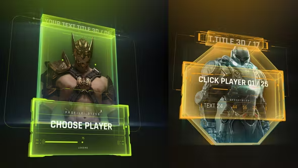 Videohive HUD 3D Profiles 5 43358364