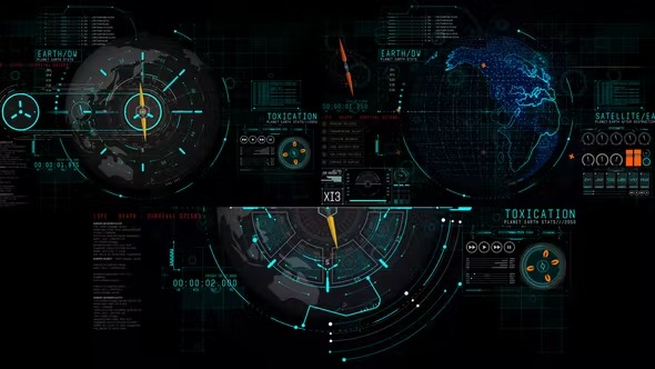 Videohive HUD UI Earth 2 43639639