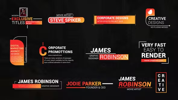 Videohive Modern Lower Third Titles 43428746