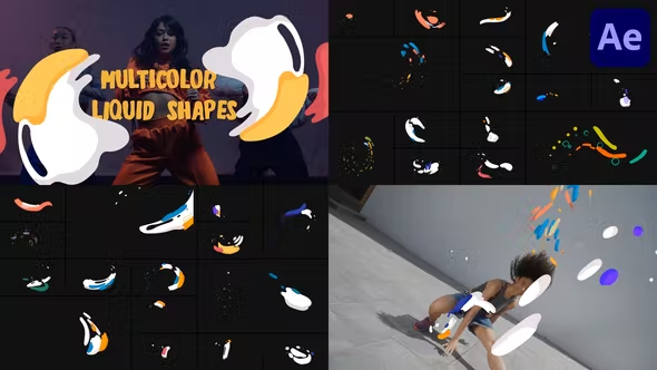 Videohive Multicolor Liquid Shapes for After Effects 43466830