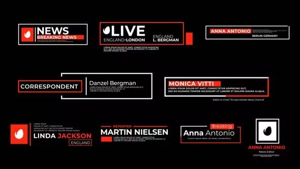 Videohive News Lower Thirds V.4 43491535