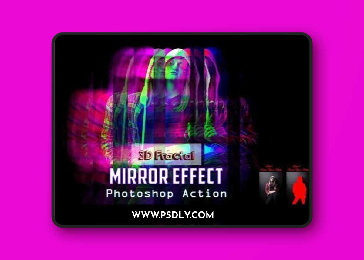 Creativemarket - 3D Fractal Mirror Effect PS Action 13439721