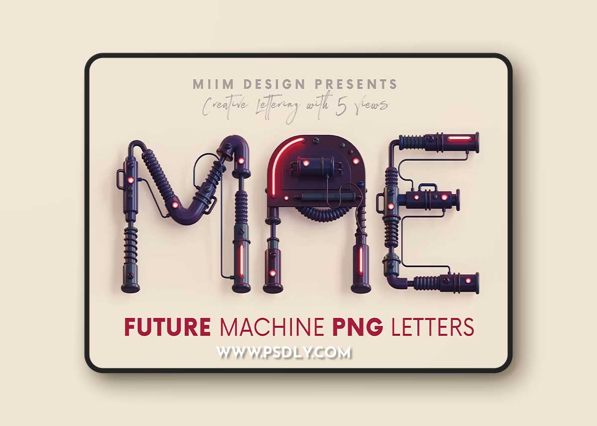 Creativemarket - Future Machine - 3D Lettering 12700913