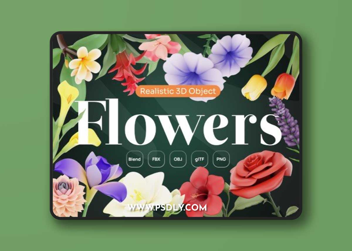 Flowy - Flowers 3D Icon Set