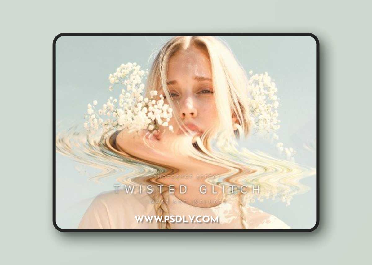 Glitch Wave PSD Photo Effect