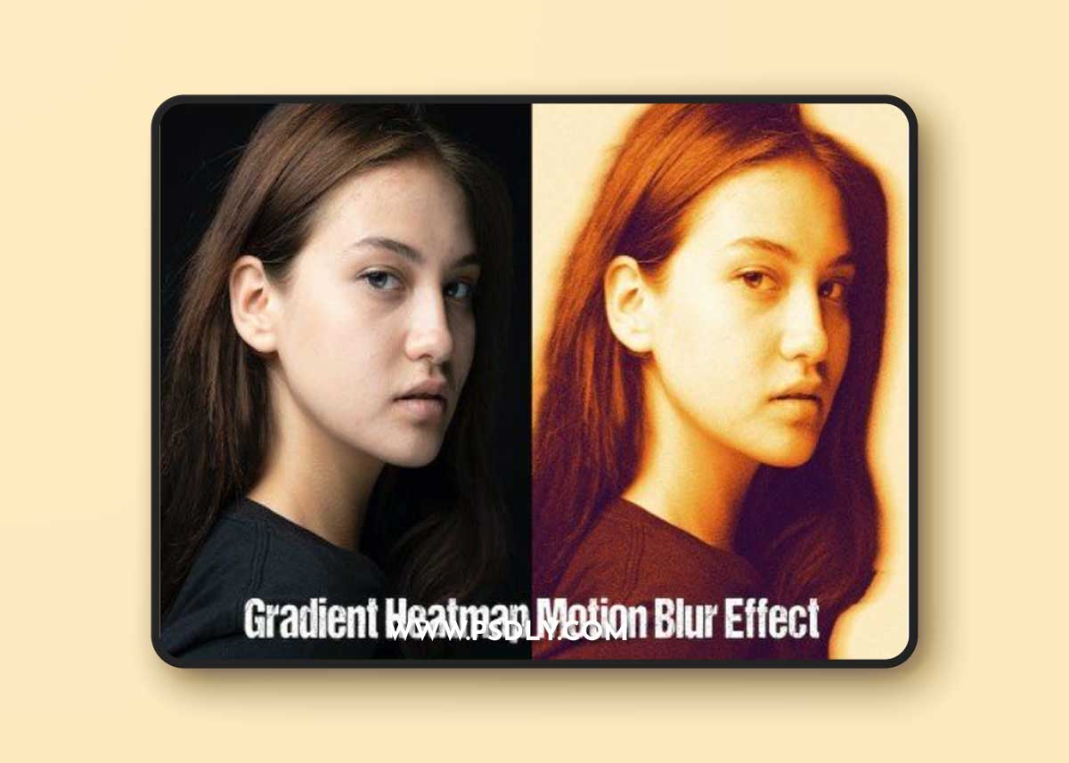 Gradient Heatmap Motion Blur Photoshop Action