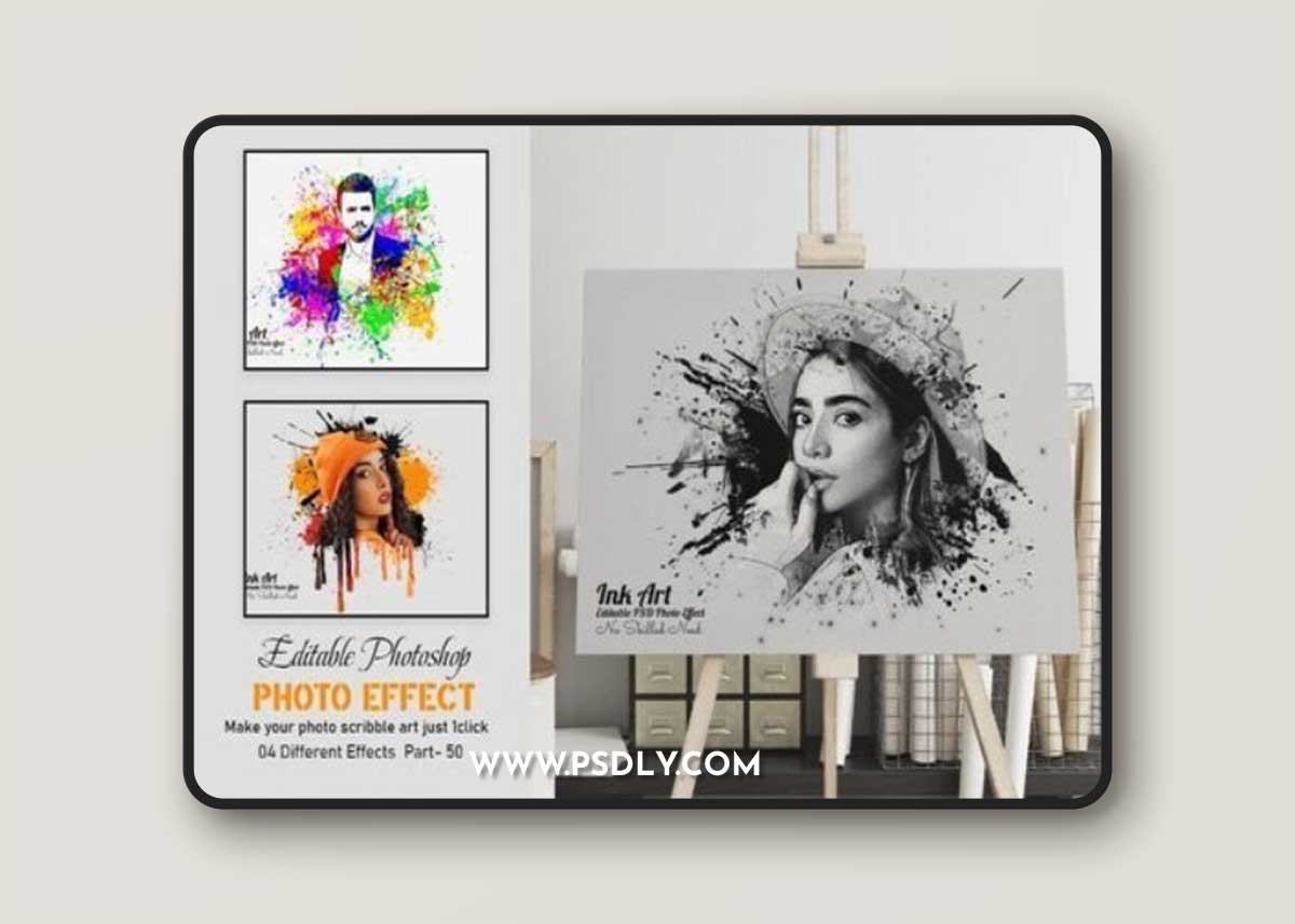 Ink Art Photoshop Photo Effect