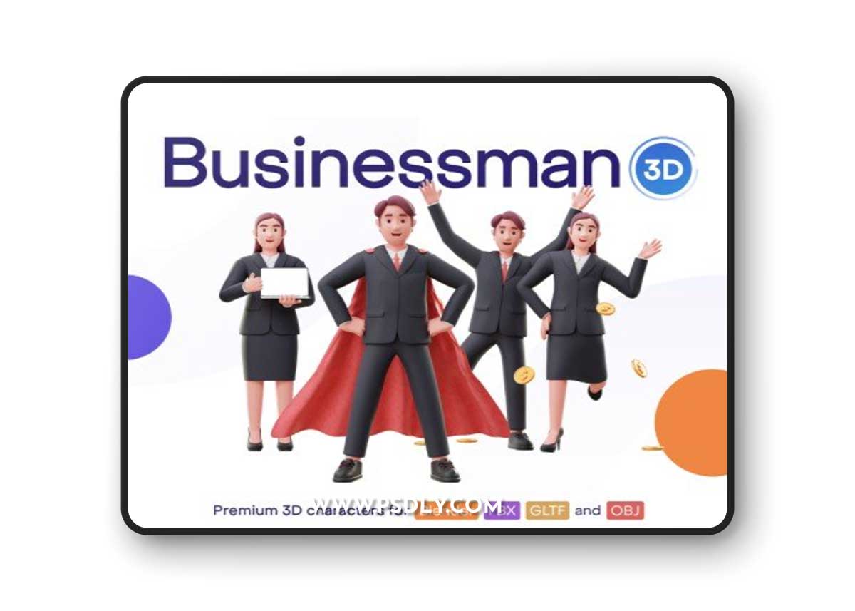 Jobly - Businessman 3D Characters