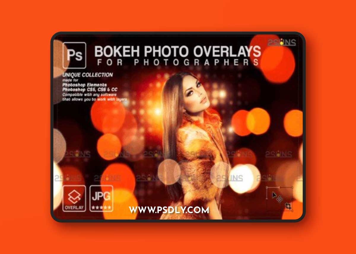 Neon Overlays Bokeh Photoshop Textures