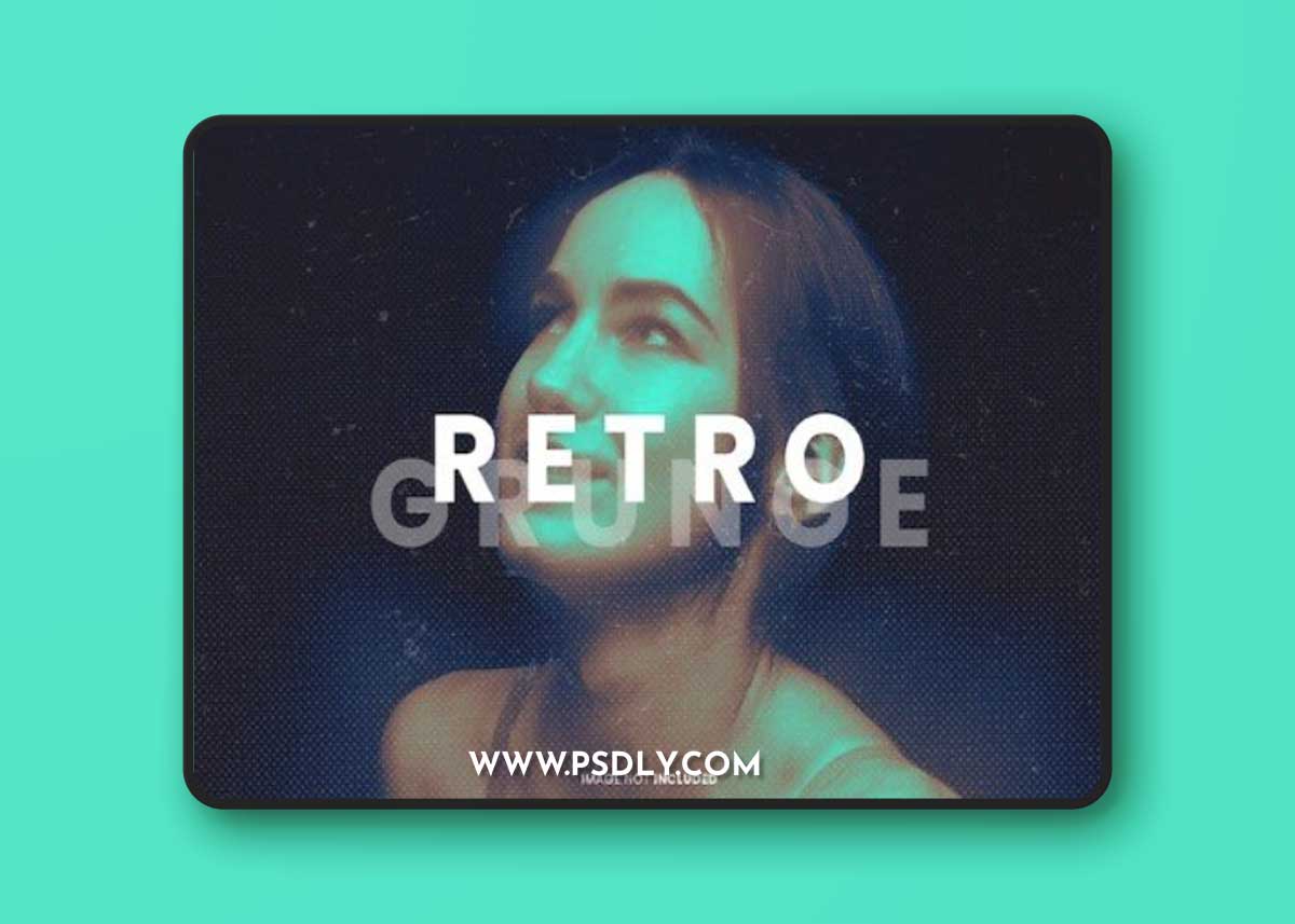 Retro grunge photo effect