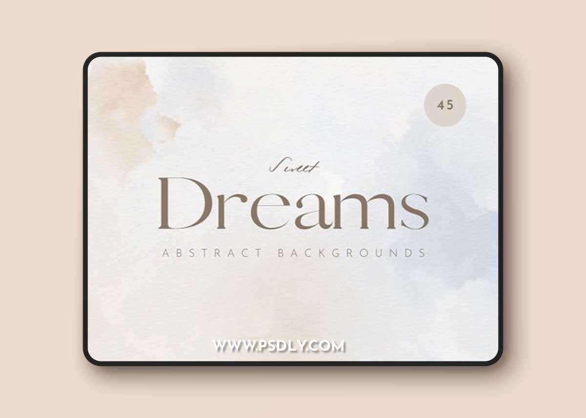 Sweet Dreams - Beige & Blue Abstract Backgrounds Pack