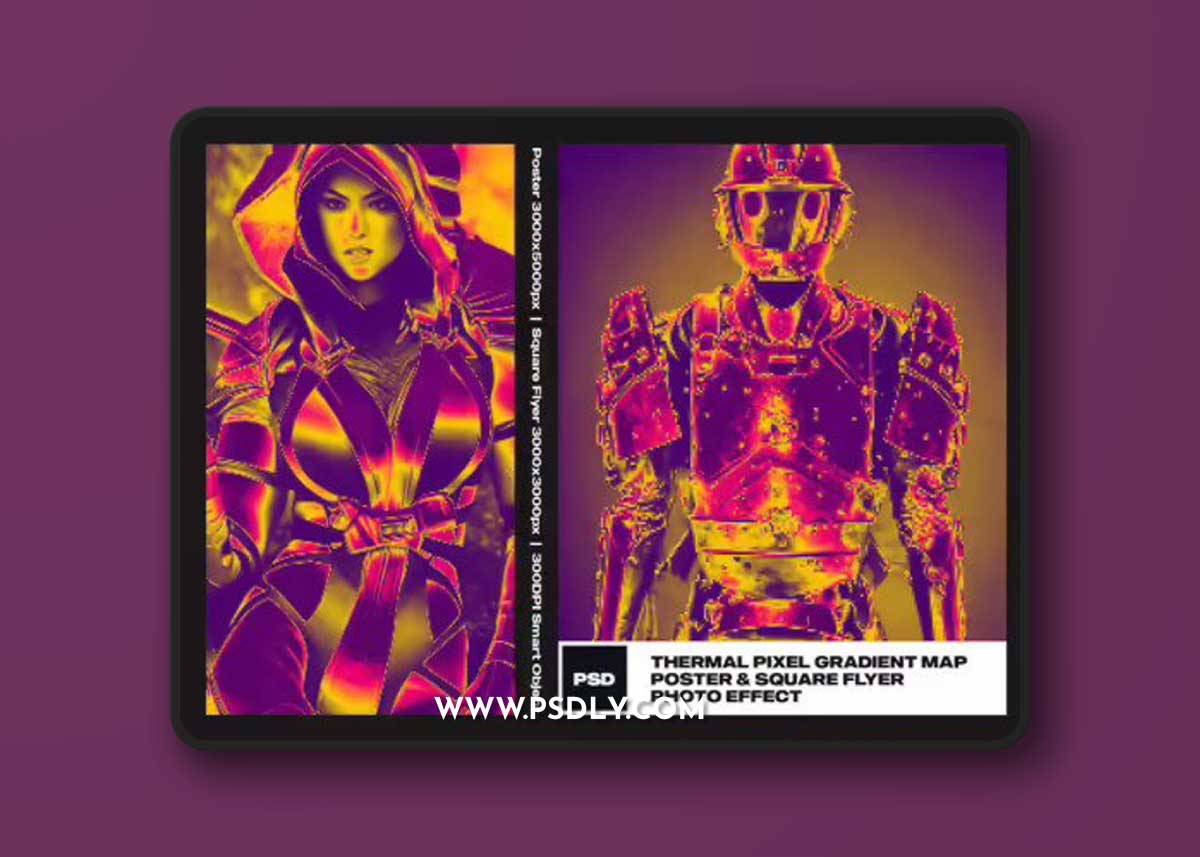 Thermal Gradient Map Photo Effect